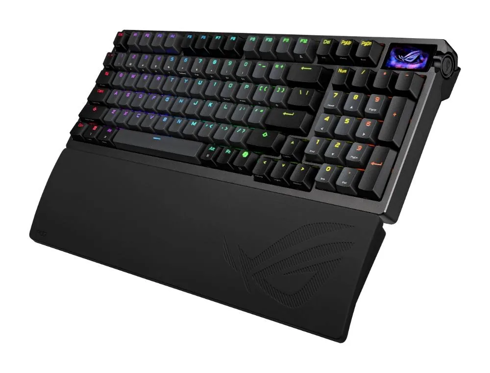 ASUS klávesnice ROG Azoth 96 HE, Mechanická, Bezdrátová, BT, RF 2.4GHz, CZ SK, černá