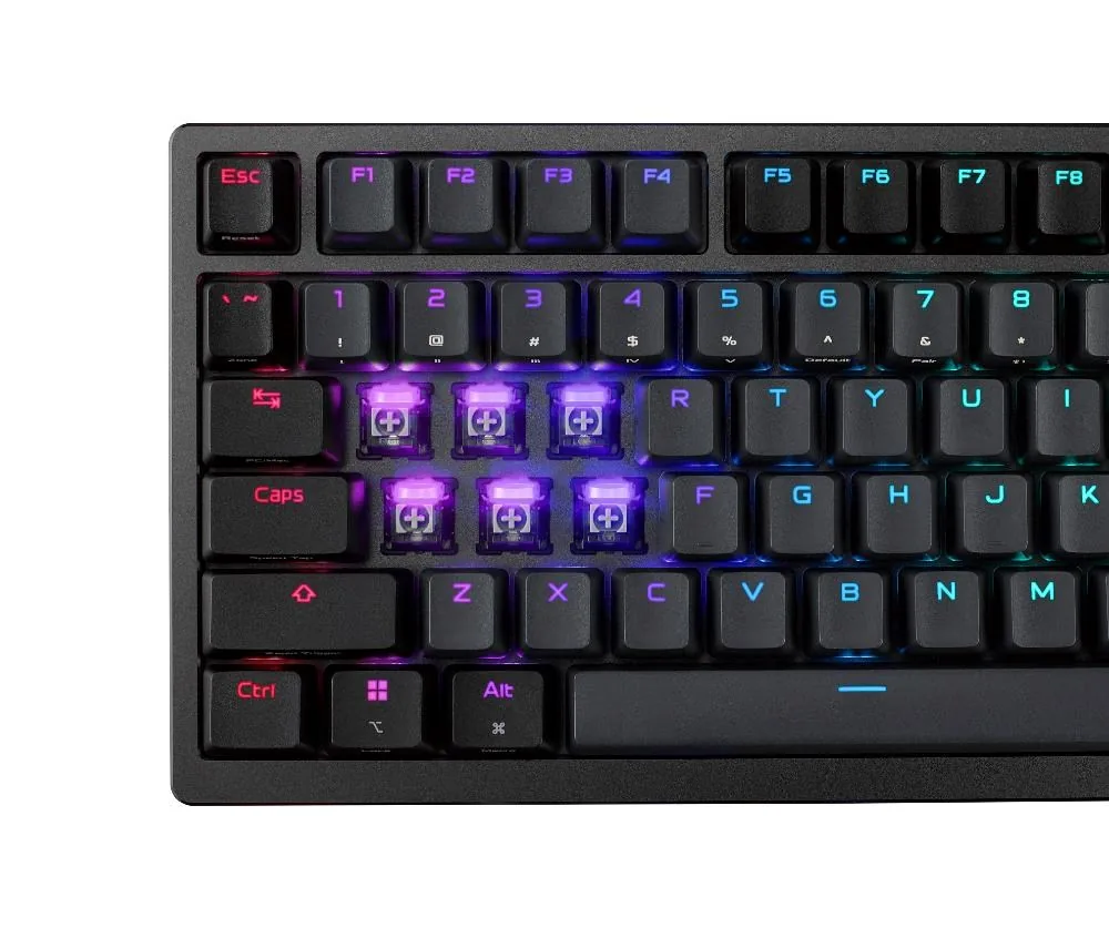 ASUS klávesnice ROG Azoth 96 HE, Mechanická, Bezdrátová, BT, RF 2.4GHz, CZ SK, černá