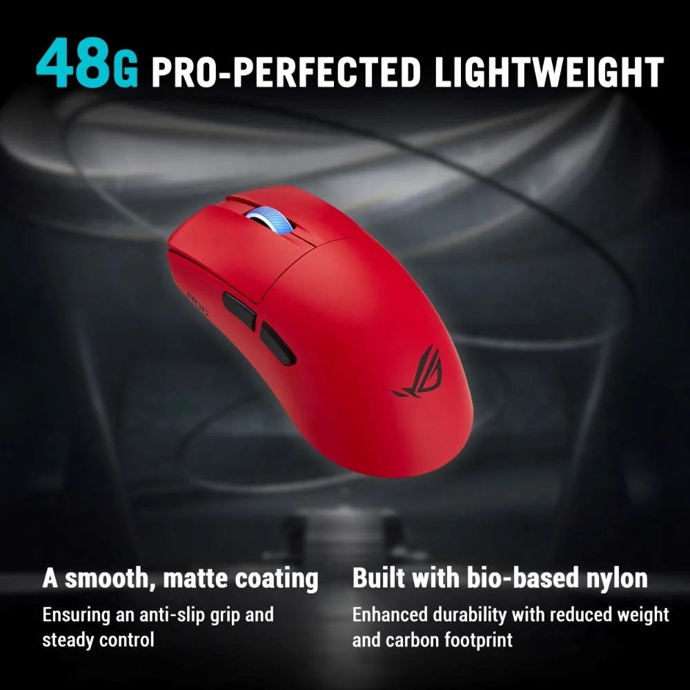 ASUS Herní myš ROG Harpe II Ace, Bezdrátová, červená