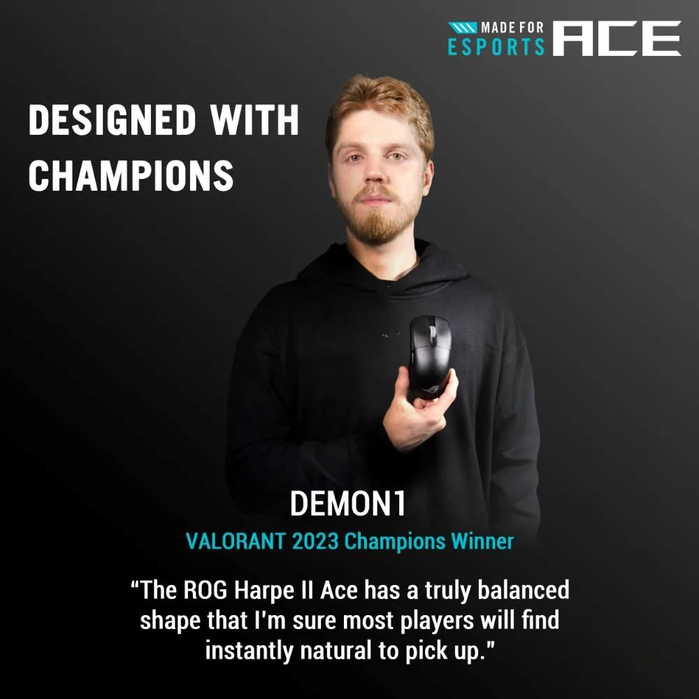 ASUS Herní myš ROG Harpe II Ace, Bezdrátová, červená