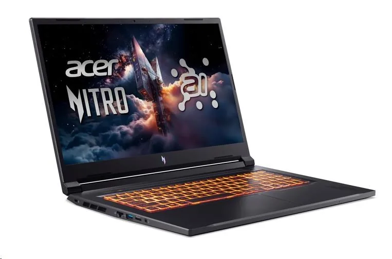 ACER NTB Nitro V 17 AI (ANV17-41-R1YM),Ryzen 7 260,17.3"FHD,16GB,512GB SSD,RTX 5050,Linux,Black