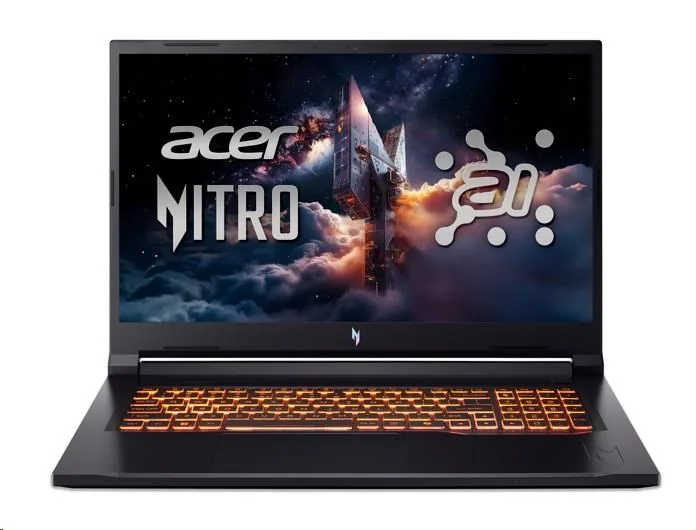ACER NTB Nitro V 17 AI (ANV17-41-R1YM),Ryzen 7 260,17.3"FHD,16GB,512GB SSD,RTX 5050,Linux,Black