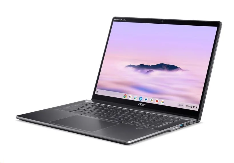 ACER NTB Chromebook Plus Spin 514 (CP514-4HN-374W),Core 3 100U,14"WUXGA,8GB,256GB SSD,UHD,Chrome,Gray