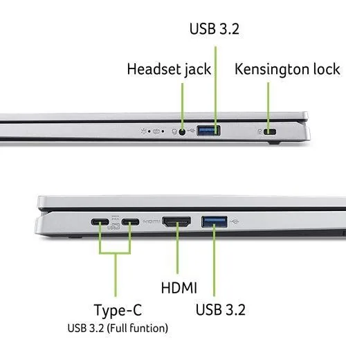 ACER NTB EDU Extensa 15 (EX215-57-52GH),i5-13420H,15.6" FHD,8GB,512GB SSD,UHD,W11 Pro,Silver