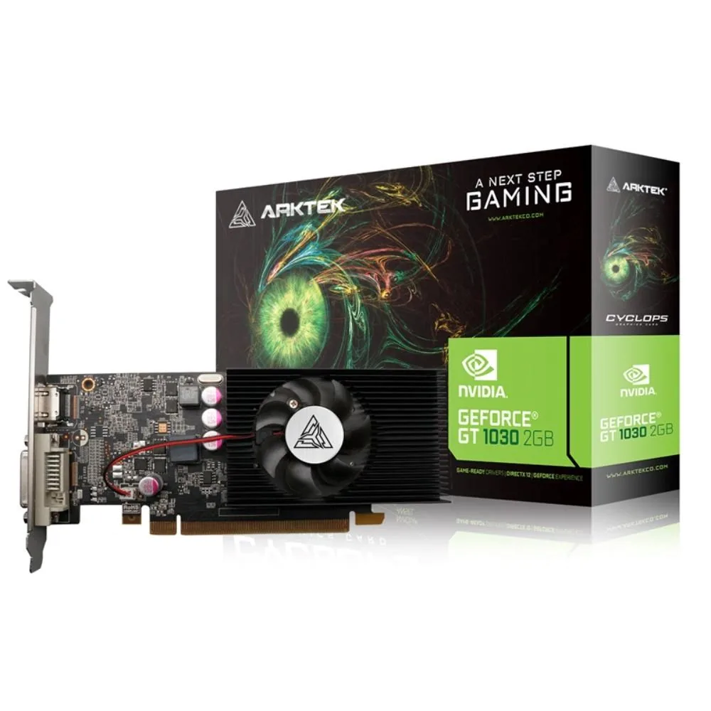 ARKTEK VGA NVIDIA GeForce GT 1030 2GB, GT 1030, 2GB GDDR5, 1xHDMI, 1xDVI