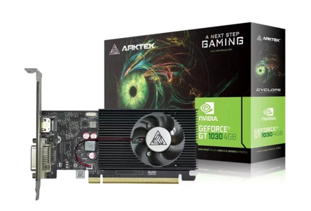 ARKTEK VGA NVIDIA GeForce GT 1030 4GB, GT 1030, 4GB DDR4, 1xHDMI, 1xDVI