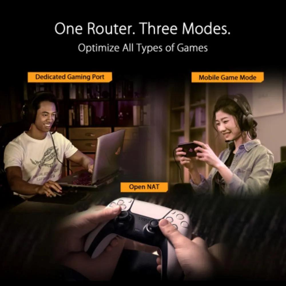 ASUS Herní Router TUF-BE3600 V2 Wifi 7 Router, 2x WAN, 3x LAN, AiMesh