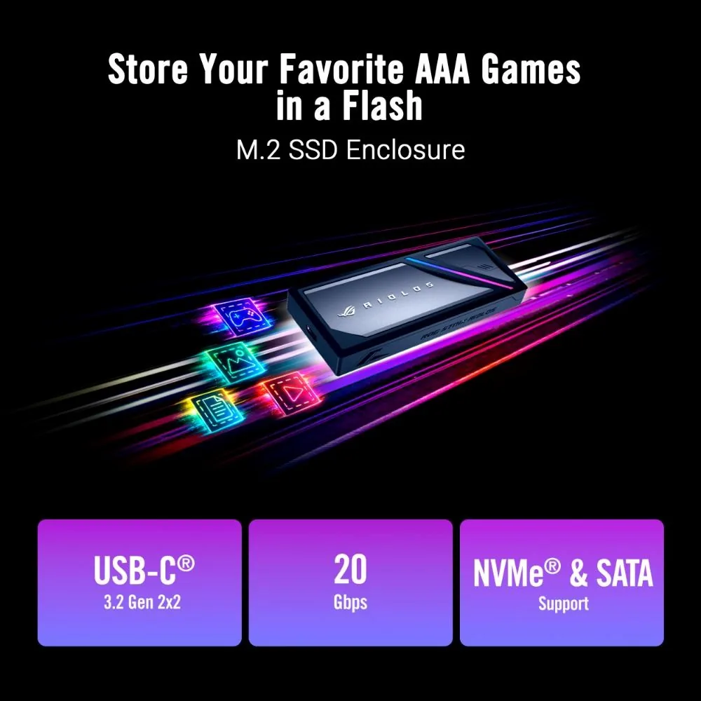 ACC ASUS Strix Aiolos SSD, USB-C, box, černá