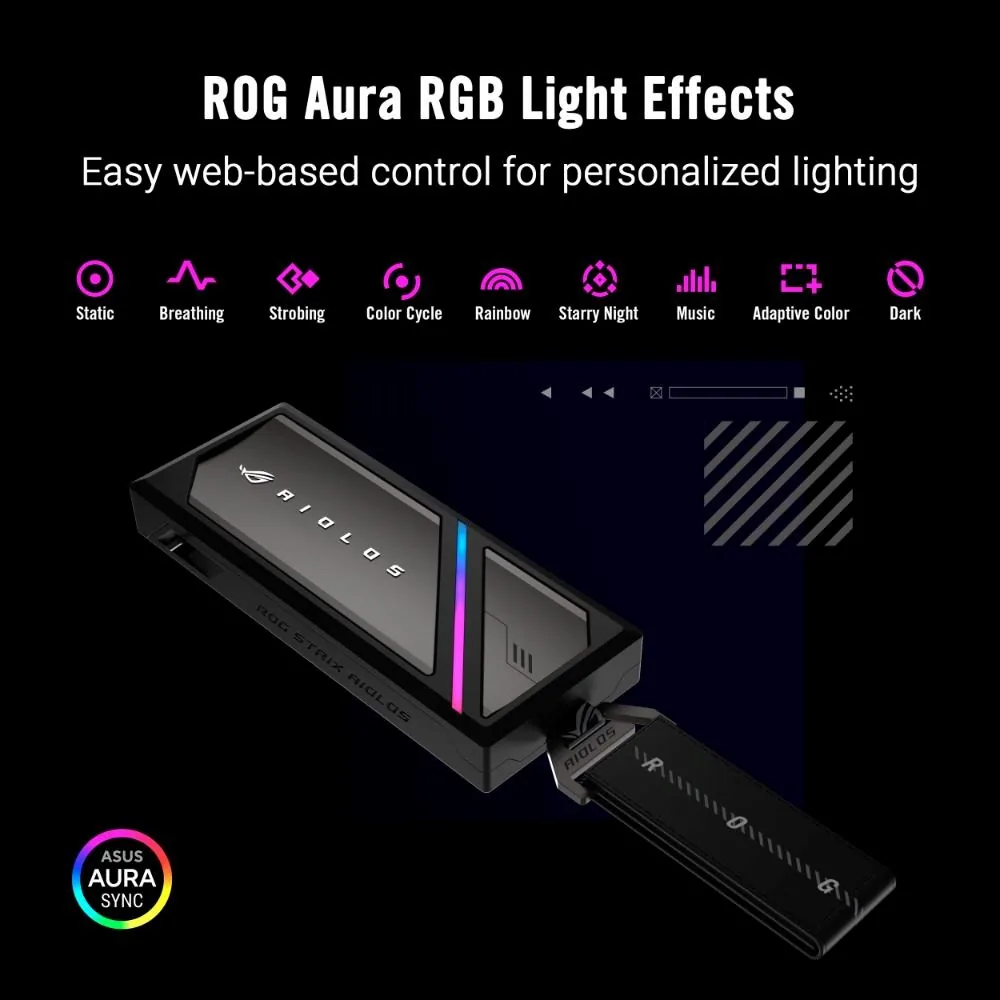 ACC ASUS Strix Aiolos SSD, USB-C, box, černá
