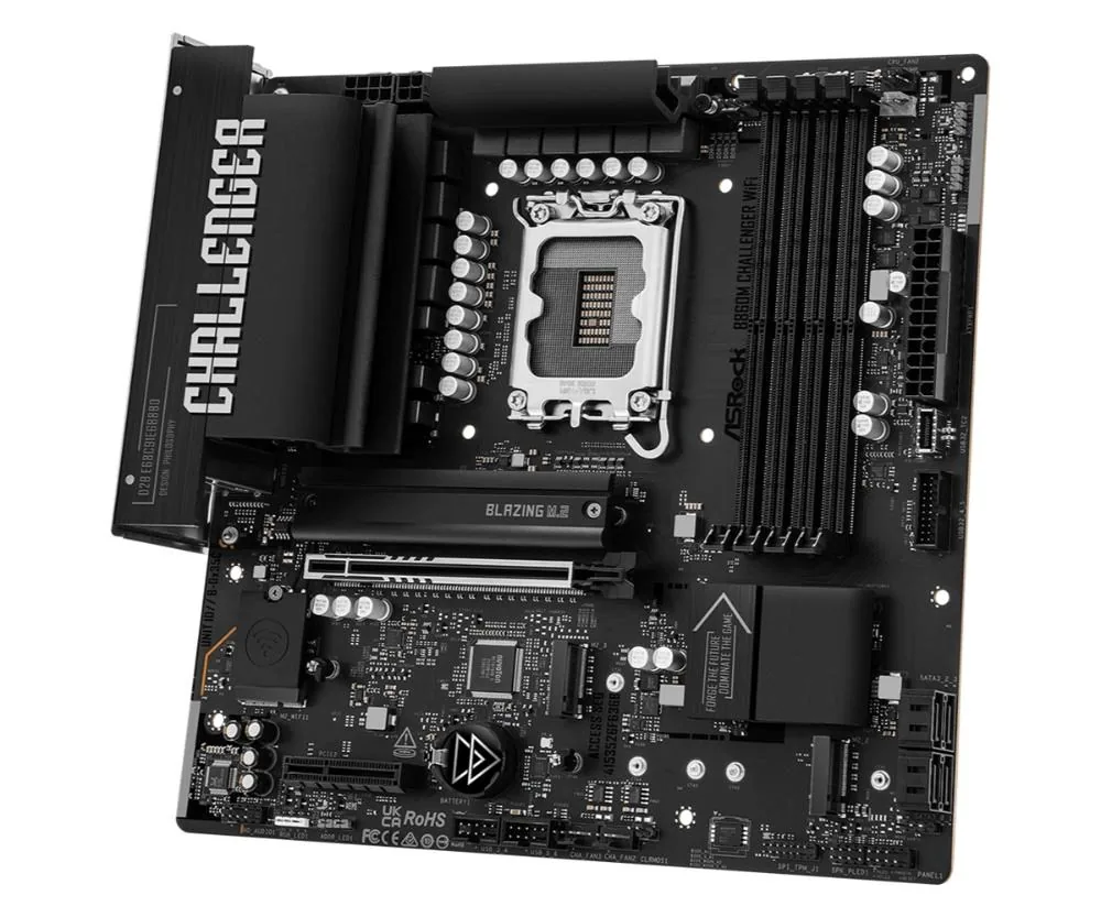MB Asrock B860M Challenger WiFi LGA1851 4xDDR5 M.2 W7+BT5.4 HDMI mATX