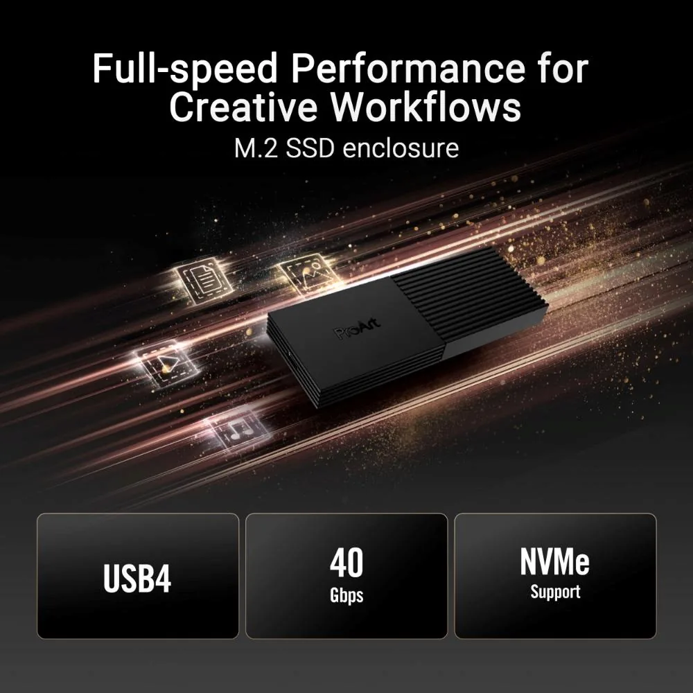 ACC ASUS ProArt PA40SU SSD Enclosure, USB-C, box, černá