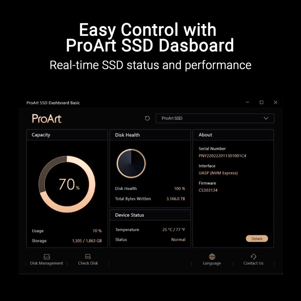 ACC ASUS ProArt PA40SU SSD Enclosure, USB-C, box, černá