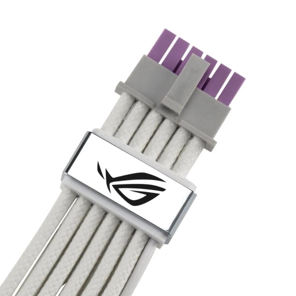 Kabel ASUS ROG Equalizer White 12VHPWR, 12V-2x6 600W, 750mm, bílá