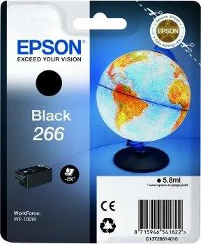 Epson 266 - 6 ml - černá - originální - inkoustová cartridge - pro WorkForce WF-100W