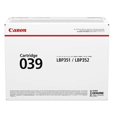 Canon 039 - Černá - originální - kazeta s barvivem - pro imageCLASS LBP351dn, LBP351x, LBP352dn, LBP352x; i-SENSYS LBP351x, LBP352x; Satera LBP351i
