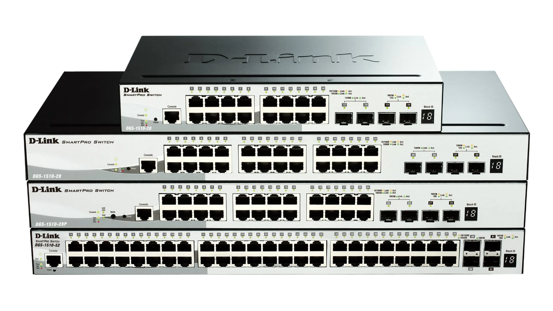 D-Link DGS 1510-20 - Přepínač - L3 - inteligentní - 16 x 10/100/1000 + 2 x gigabitů SFP + 2 x 10 Gigabit SFP+ - desktop, Lze montovat do rozvaděče