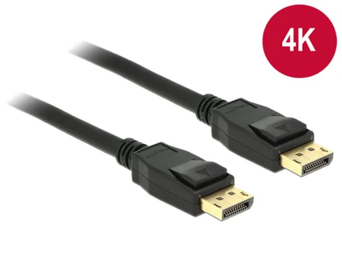 Delock - Kabel DisplayPort - DisplayPort (M) do DisplayPort (M) - 2 m - opatřený západkou - černá
