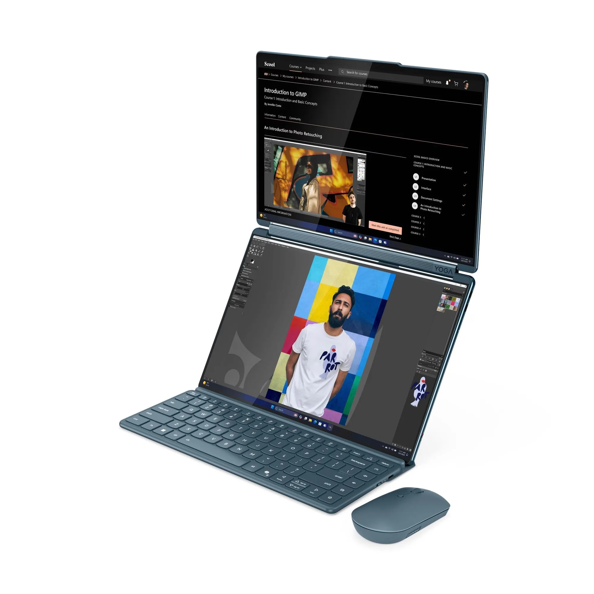 Lenovo Yoga Book 9/14IAH10 /U7-255H/14"/2880x1800/T/32GB/1TB/Intel int/W11P/Tidal Teal/3R On-Site