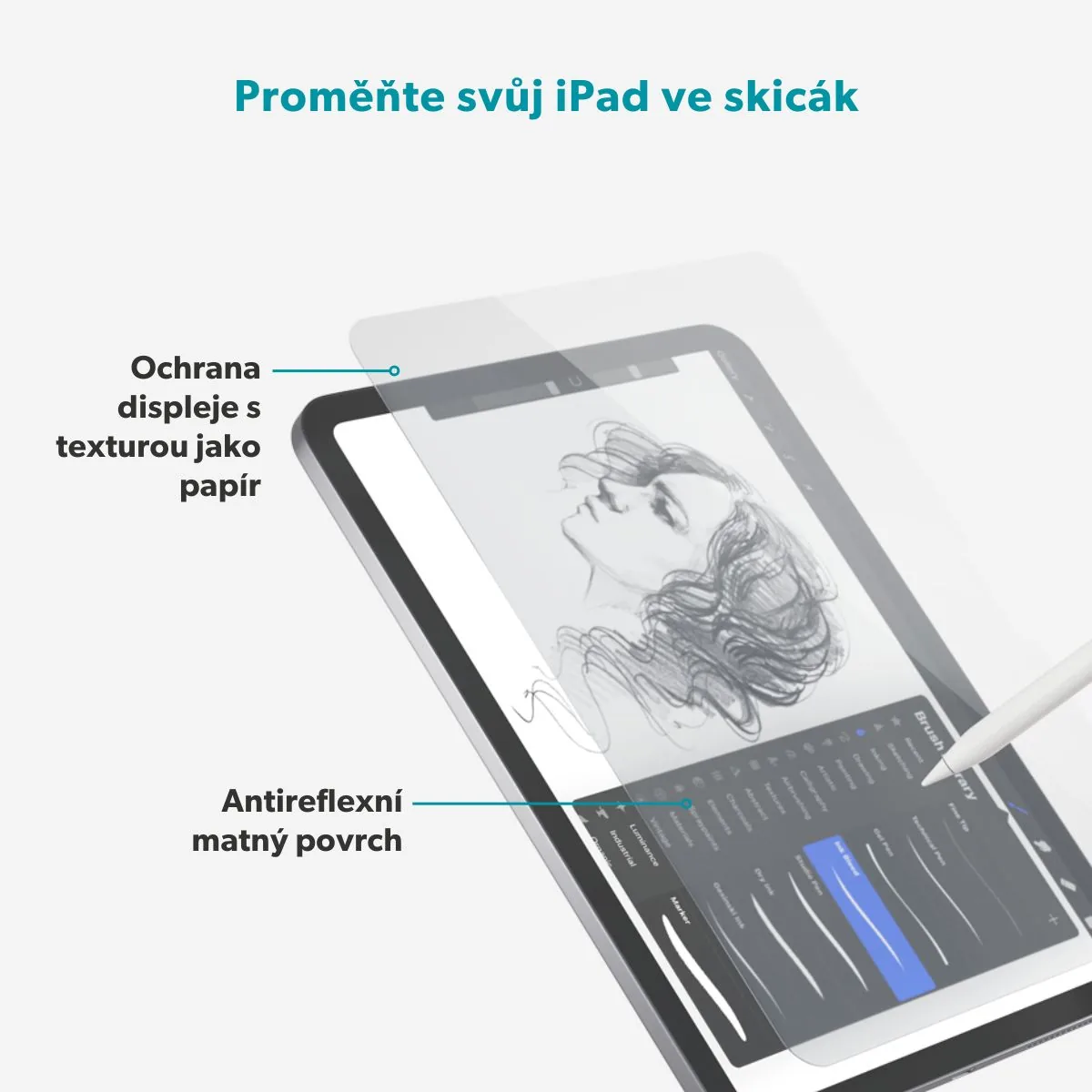 Epico Paper Texture Glass Screen Protector iPad 10,9"/11" (A16) s aplikátorem
