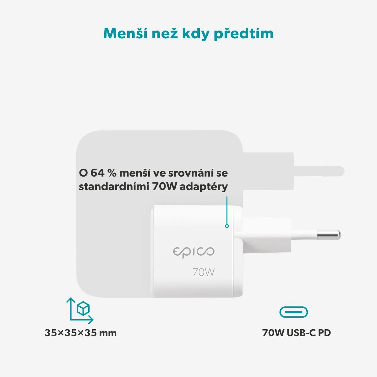 Epico Micro AVS GaN 70W dynamický adaptér EA70b