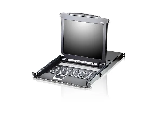 ATEN CL5708M-ATA-AG SINGLE RAIL 8P PS/2-USB LCDKVMP 17INCH W/LED LIGHT/USA KB/EU