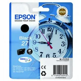 Epson 27 - 6.2 ml - černá - originální - inkoustová cartridge - pro WorkForce WF-3620, WF-3640, WF-7110, WF-7210, WF-7610, WF-7620, WF-7710, WF-7715, WF-7720