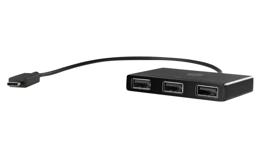 HP USB-C to USB-A - Rozbočovač - 3 x SuperSpeed USB 3.0 - desktop - pro Elite c640 G3 Chromebook Enterprise; Pavilion Aero Laptop 13-be2075ng