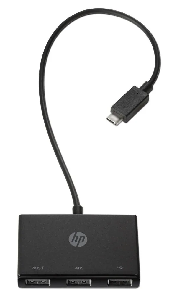 HP USB-C to USB-A - Rozbočovač - 3 x SuperSpeed USB 3.0 - desktop - pro Elite c640 G3 Chromebook Enterprise; Pavilion Aero Laptop 13-be2075ng