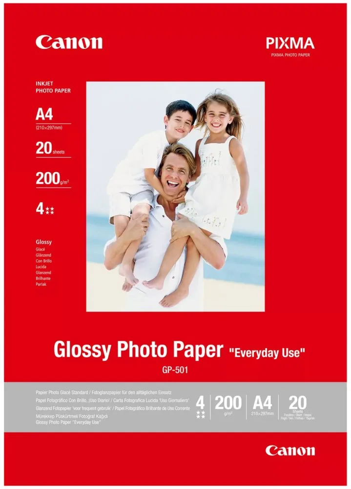 Canon GP-501 - Lesklý - bílá - A4 (210 x 297 mm) 20 listy fotografický papír - pro PIXMA TS7450i
