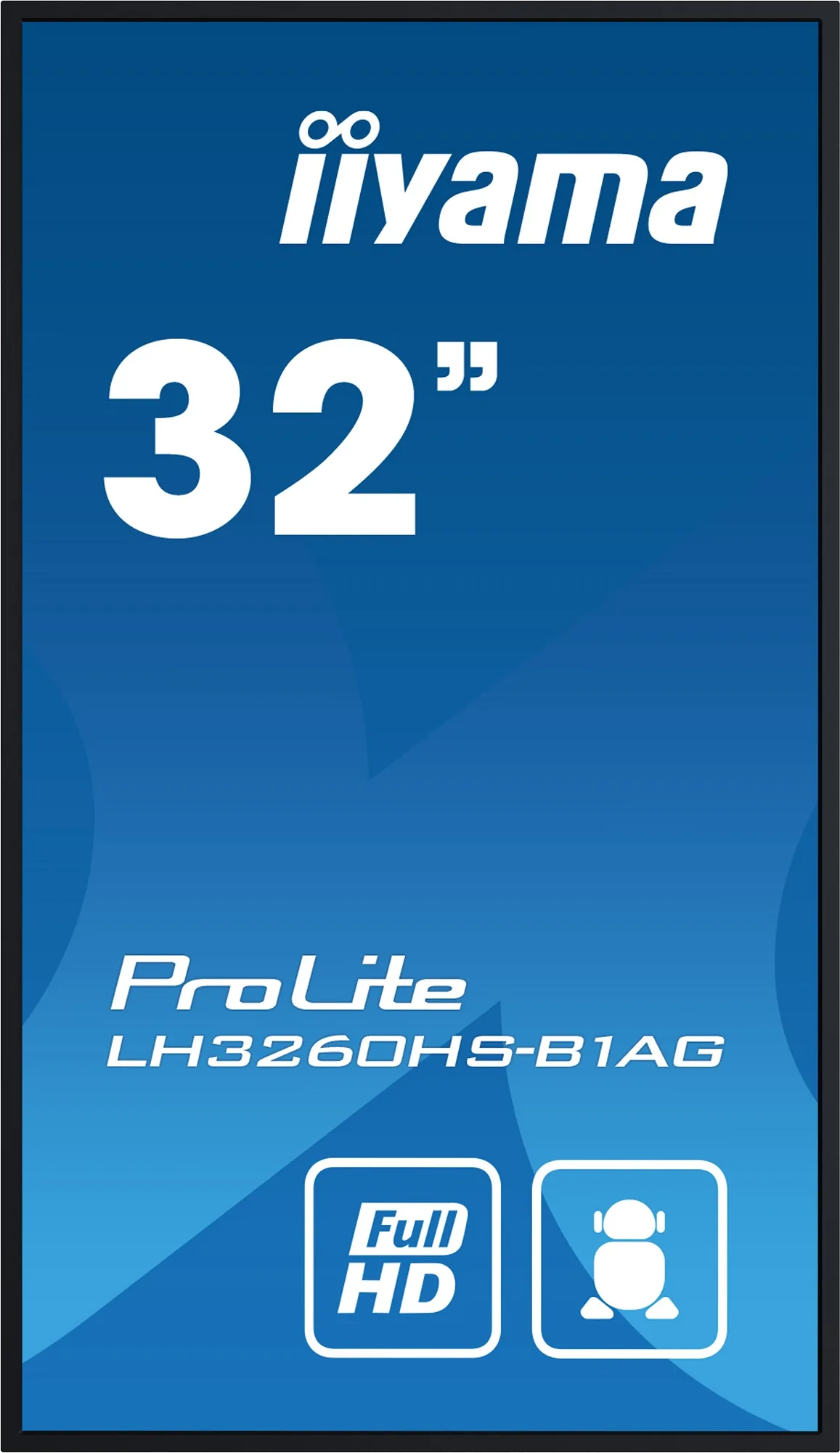 iiyama ProLite LH3260HS-B1AG - 32" Třída úhlopříčky (31.5" zobrazitelný) displej LCD s LED podsvícením - digital signage - s vestavěný přehrávač médií SoC - 1080p 1920 x 1080 - osvětlené okraje - černá, matný povrch