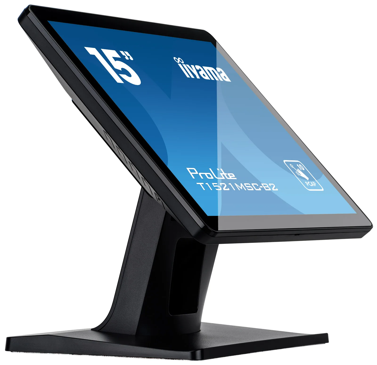 iiyama ProLite T1521MSC-B2 - LED monitor - 15" - dotykový displej - 1024 x 768 - TN - 370 cd/m? - 800:1 - 8 ms - HDMI, VGA - reproduktory - matná čerň