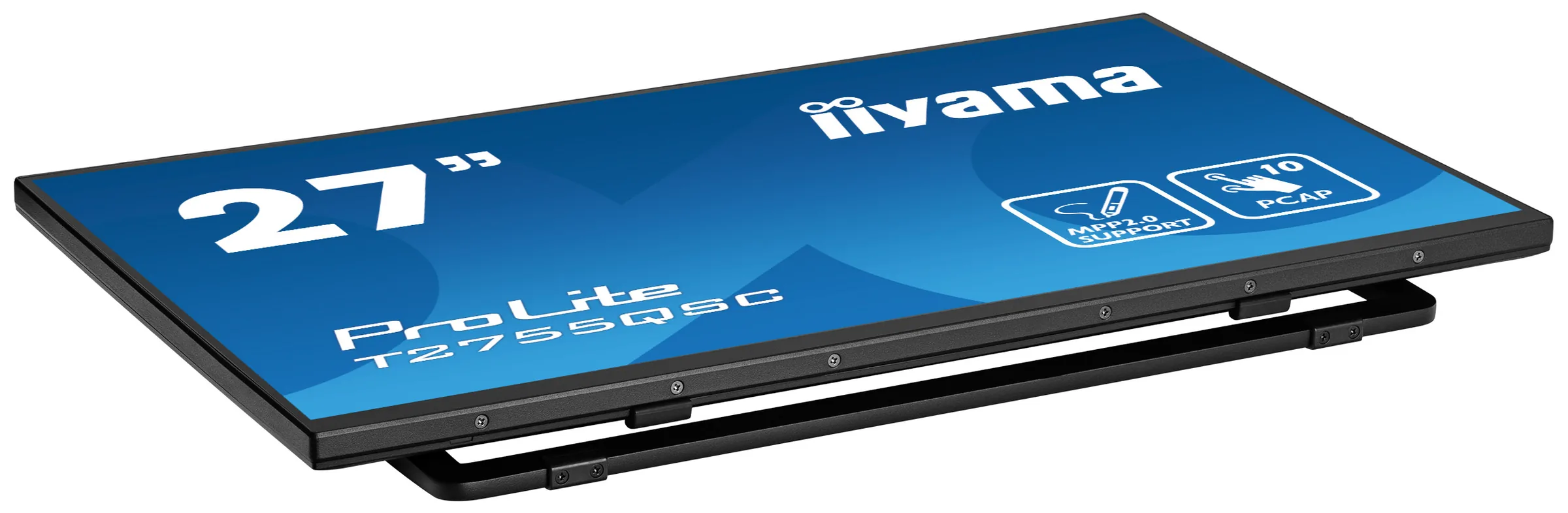 iiyama ProLite T2755QSC-B1 - LED monitor - 27" - dotykový displej - 2560 x 1440 WQHD @ 75 Hz - IPS - 400 cd/m? - 1000:1 - 5 ms - HDMI, DisplayPort - reproduktory - matná čerň