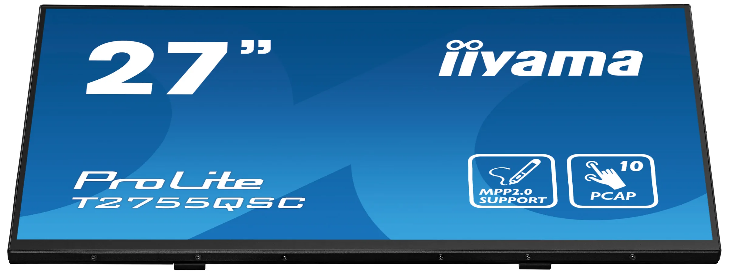 iiyama ProLite T2755QSC-B1 - LED monitor - 27" - dotykový displej - 2560 x 1440 WQHD @ 75 Hz - IPS - 400 cd/m? - 1000:1 - 5 ms - HDMI, DisplayPort - reproduktory - matná čerň
