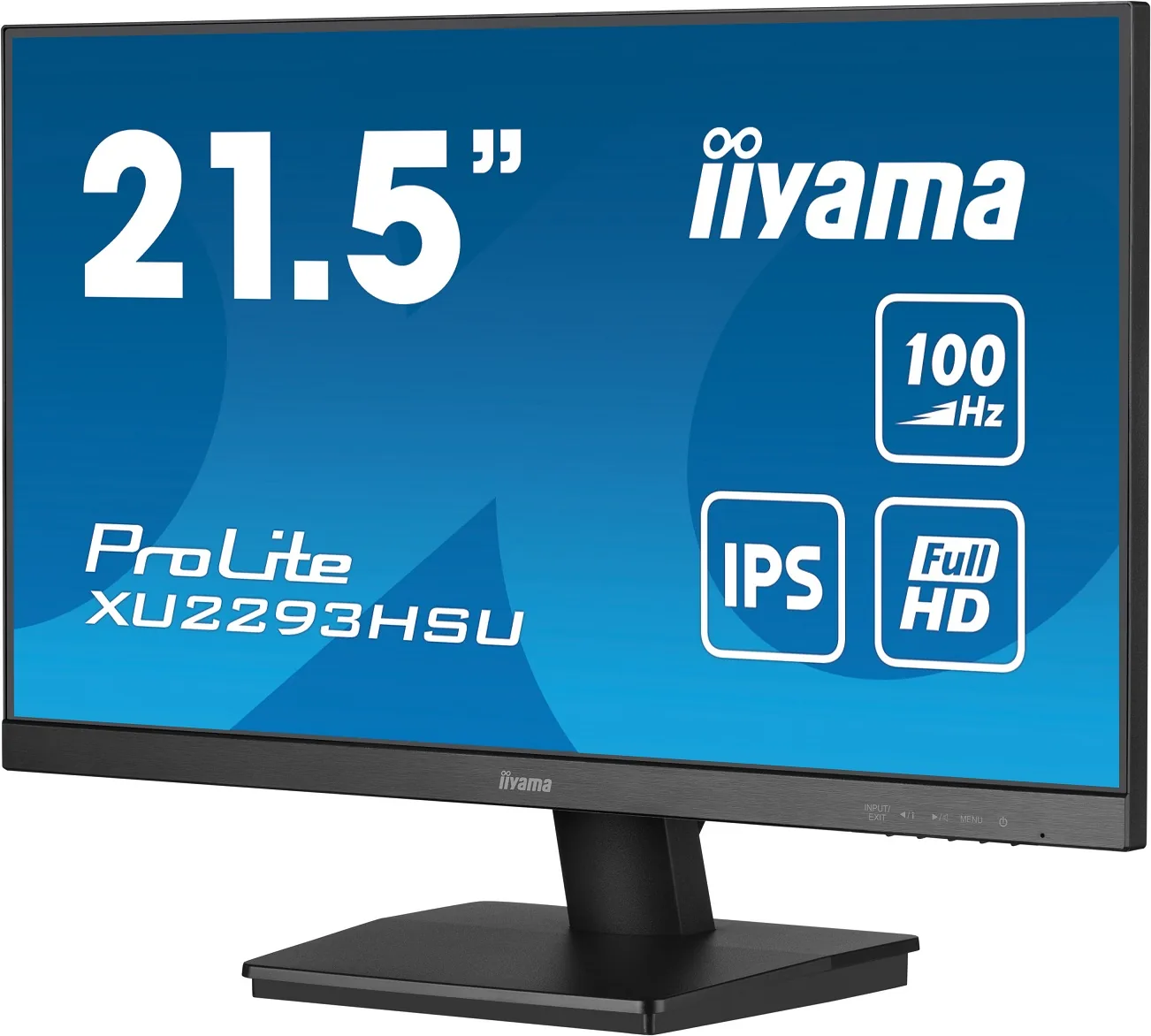 iiyama ProLite XU2293HSU-B7 - LED monitor - 22" (21.5" zobrazitelný) - 1920 x 1080 Full HD (1080p) @ 100 Hz - IPS - 300 cd/m? - 1000:1 - 1 ms - HDMI, DisplayPort - reproduktory - černá, matná