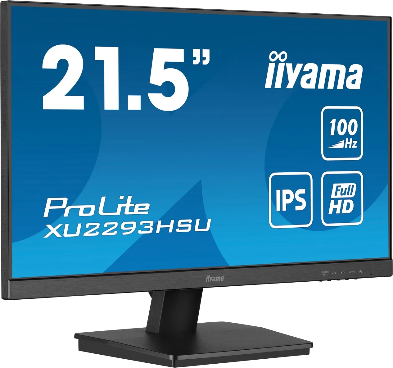 iiyama ProLite XU2293HSU-B7 - LED monitor - 22" (21.5" zobrazitelný) - 1920 x 1080 Full HD (1080p) @ 100 Hz - IPS - 300 cd/m? - 1000:1 - 1 ms - HDMI, DisplayPort - reproduktory - černá, matná