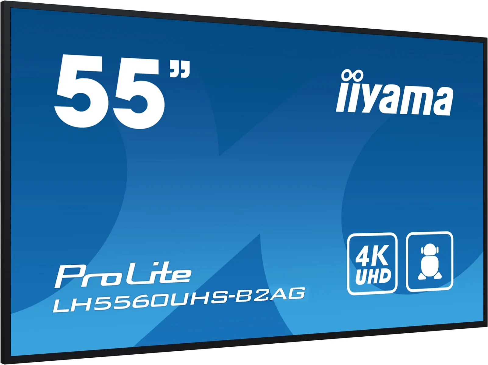 iiyama ProLite LH5560UHS-B2AG - 55" Trída úhloprícky (54.6" zobrazitelný) displej LCD s LED podsvícením - digital signage - s vestavený prehrávac médií SoC - 4K UHD (2160p) 3840 x 2160 - cerný rám s matným povrchem