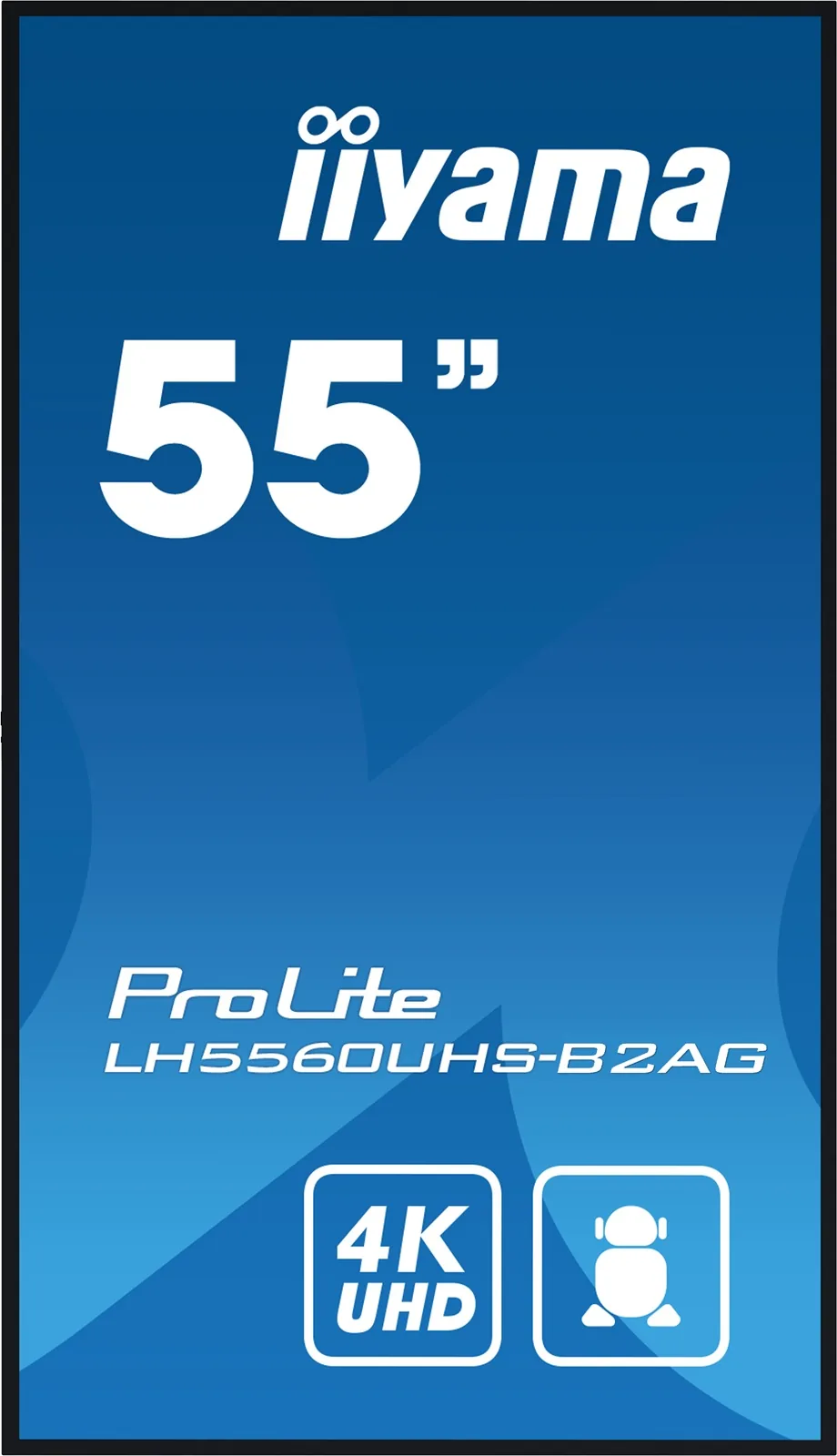 iiyama ProLite LH5560UHS-B2AG - 55" Trída úhloprícky (54.6" zobrazitelný) displej LCD s LED podsvícením - digital signage - s vestavený prehrávac médií SoC - 4K UHD (2160p) 3840 x 2160 - cerný rám s matným povrchem