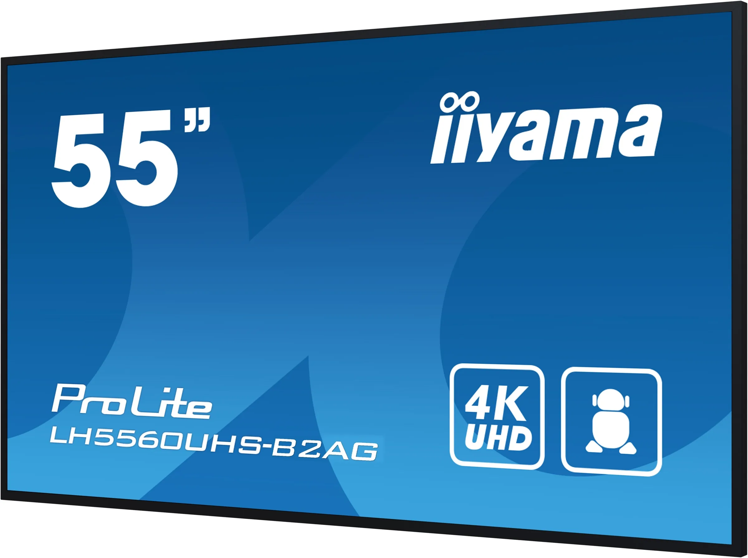 iiyama ProLite LH5560UHS-B2AG - 55" Trída úhloprícky (54.6" zobrazitelný) displej LCD s LED podsvícením - digital signage - s vestavený prehrávac médií SoC - 4K UHD (2160p) 3840 x 2160 - cerný rám s matným povrchem