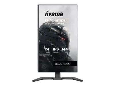 iiyama G-MASTER Black Hawk GB2441HSU-B1 - LED monitor - 24" - 1920 x 1080 Full HD (1080p) @ 144 Hz - IPS - 350 cd/m? - 1500:1 - 1 ms - HDMI, DisplayPort - reproduktory - matná cern
