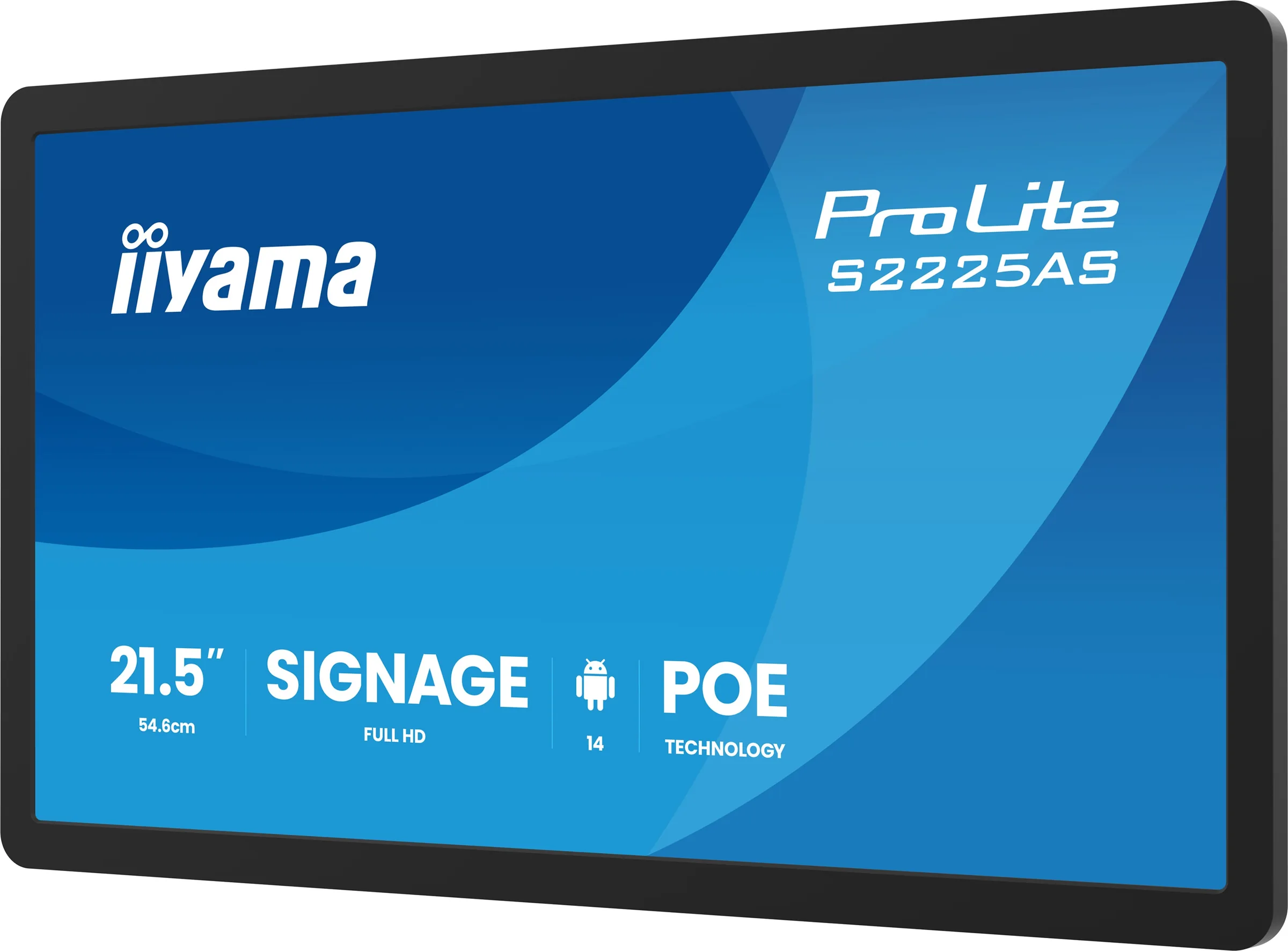 iiyama ProLite S2225AS-B1P - 22" Trída úhloprícky (21.5" zobrazitelný) displej LCD plochý panel - digital signage - s vestavený prehrávac médií SoC - Android - 1080p 1920 x 1080 - matná, cerná