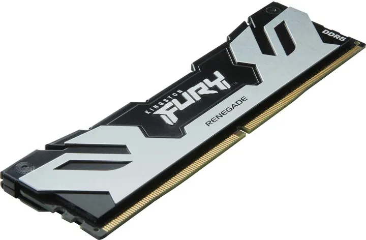 Kingston FURY Renegade - DDR5 - modul - 24 GB: 1 x 24 GB - DIMM 288-pin - 7200 MT/s / PC5-57600 - CL38 - 1.1 V - bez vyrovnávací paměti - on-die ECC - černá, stříbrná