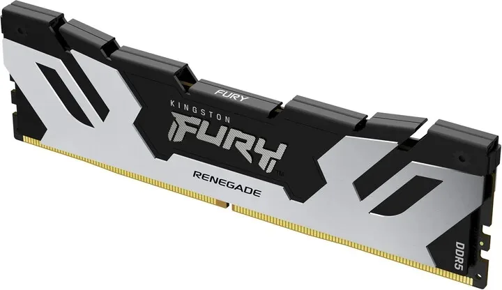 Kingston FURY Renegade - DDR5 - modul - 24 GB: 1 x 24 GB - DIMM 288-pin - 7200 MT/s / PC5-57600 - CL38 - 1.1 V - bez vyrovnávací paměti - on-die ECC - černá, stříbrná