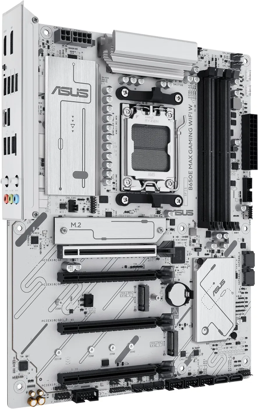 MB ASUS B650E Max Gaming WIFI W AM5 4xDDR5 M.2 W6E+BT5.3 HDMI DP ATX White