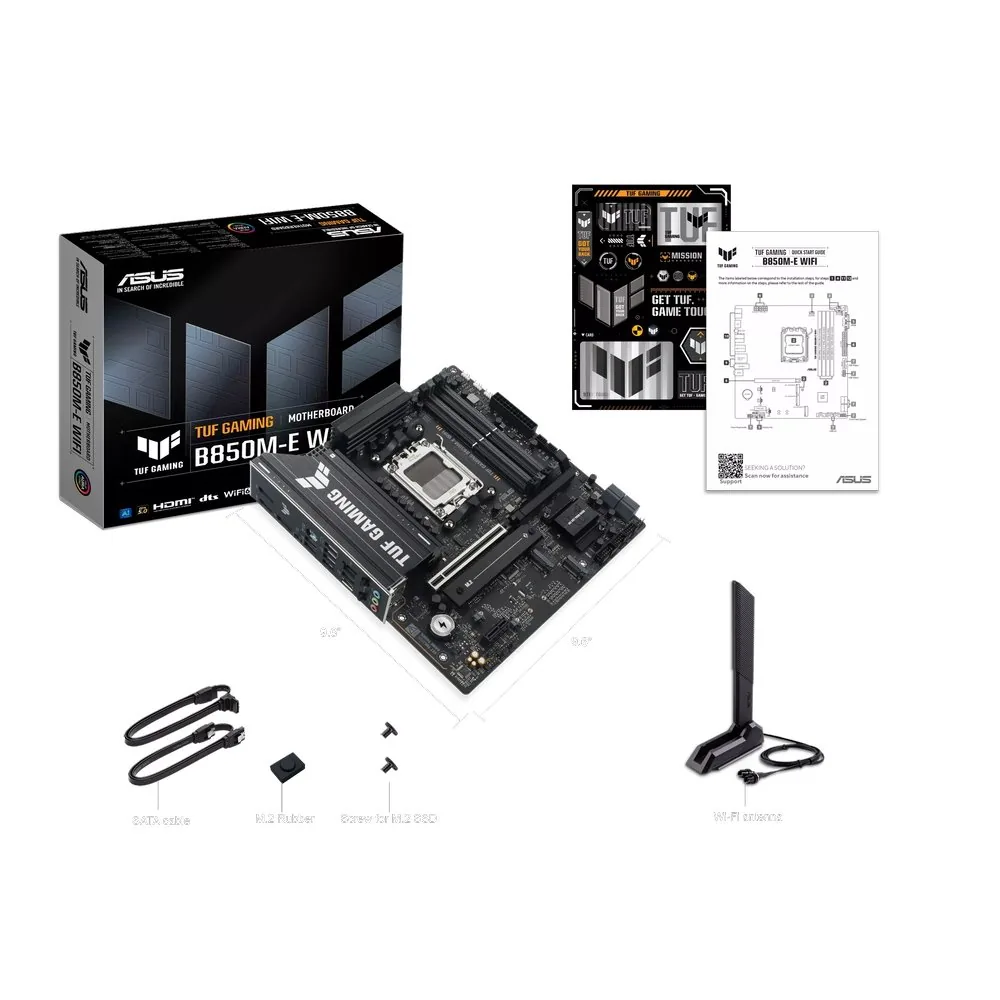 MB ASUS TUF Gaming B850M-E WIFI AM5 4xDDR5 M.2 W6E+BT5.3 HDMI DP mATX