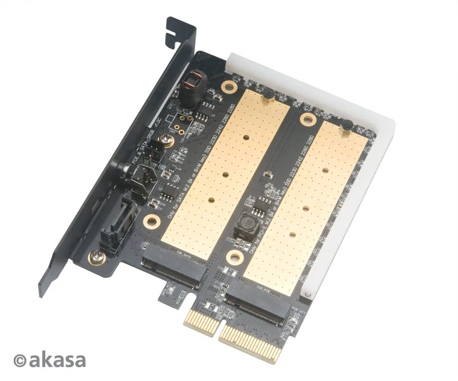 AKASA adaptér M.2 do PCIex s chladičem RGB