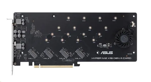ASUS HYPER M.2 X16 GEN 4 CARD - PCIe rozširujúca karta pre 4x M.2 SSD