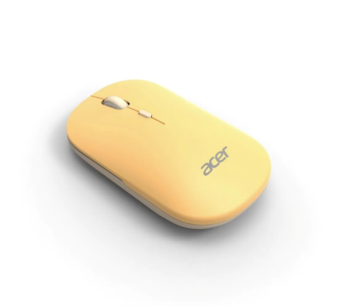 Acer AMR130/Ergonomická/Optická/1 600 DPI/USB+BT/Žlutá