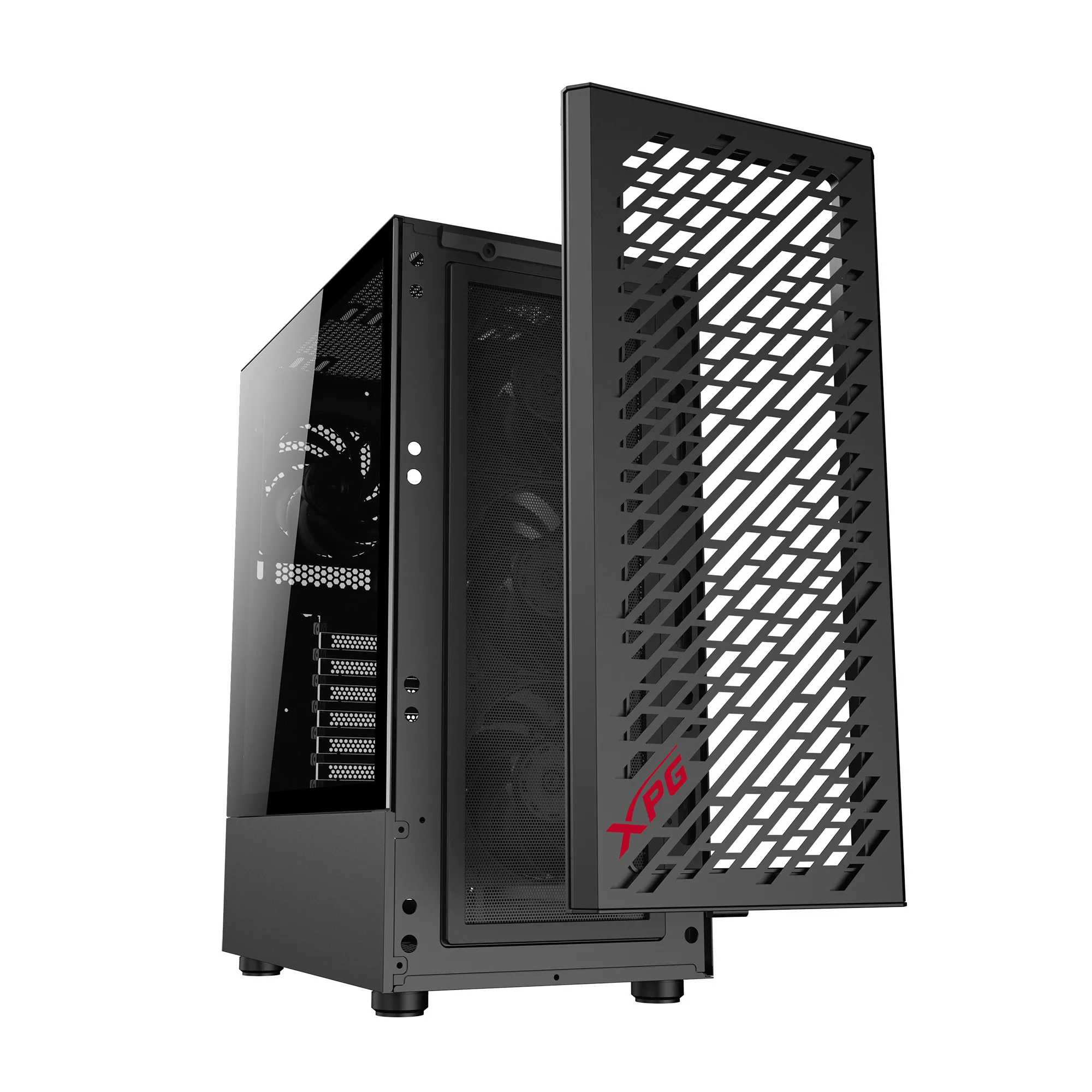 Adata XPG VALOR AIR/Midi Tower/Transpar./Černá