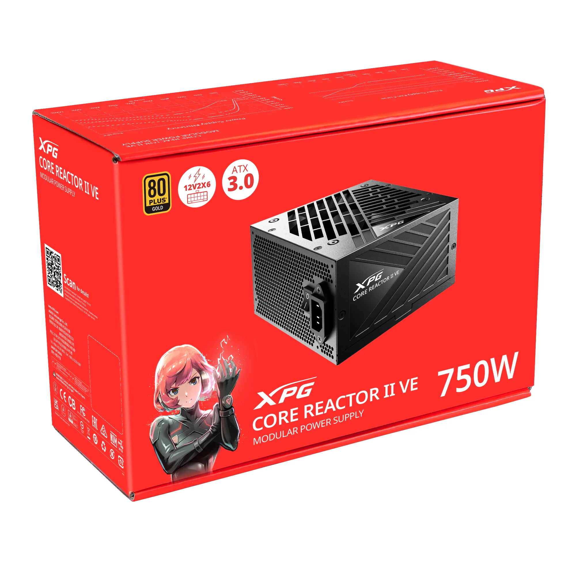 Adata XPG Core Reactor II VE/750W/ATX/80PLUS Gold/Modular/Retail