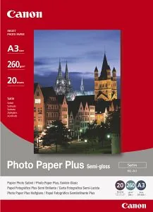 Canon Photo Paper Plus SG-201 - Pololesklý - A3 plus (329 x 423 mm) - 260 g/m? - 20 listy fotografický papír - pro i9950; PIXMA iX4000, iX5000, iX7000, PRO-1, PRO-10, PRO-100, Pro9000